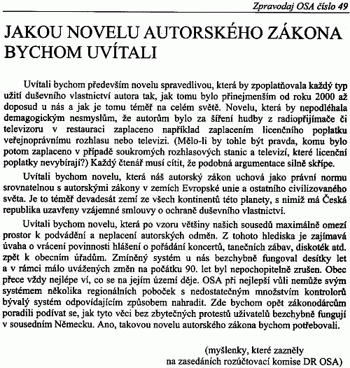 Zpravodaj OSA �. 49