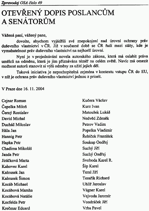 Zpravodaj OSA �. 49